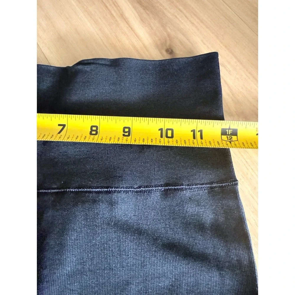SPANX Look‎ at Me Now Seamless Black Moto Leggings Women's Small EUC